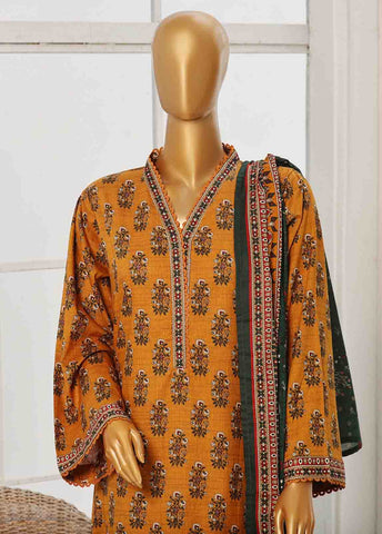 Bin Saeed Fabric - WC-043- 3 Piece Printed Cotton Suit