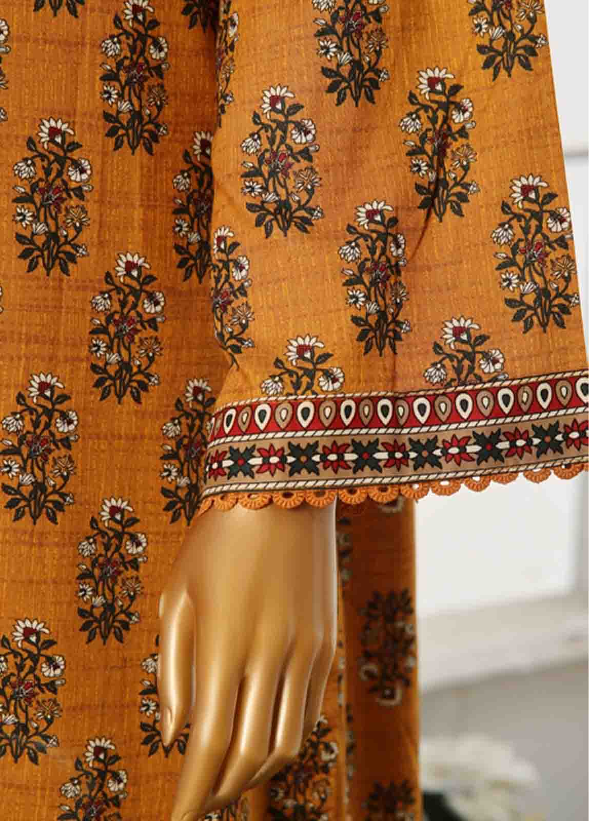 Bin Saeed Fabric - WC-043- 3 Piece Printed Cotton Suit