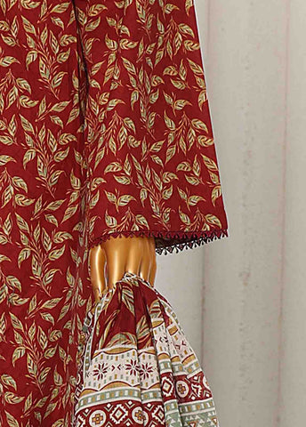 Bin Saeed Fabric - WC-045- 3 Piece Printed Cotton Suit