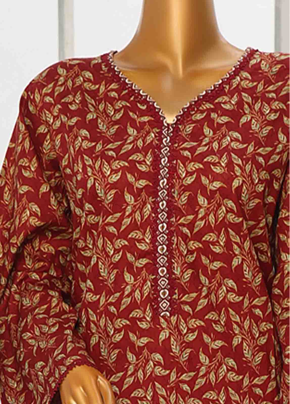 Bin Saeed Fabric - WC-045- 3 Piece Printed Cotton Suit