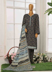 WC-046- 3 Piece Printed Cotton Suit