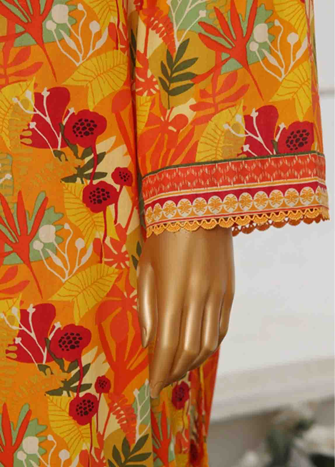 Bin Saeed Fabric - WC-047- 3 Piece Printed Suit