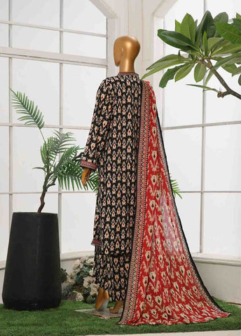 Bin Saeed Fabric - WC-049- 3 Piece Printed Cotton Suit