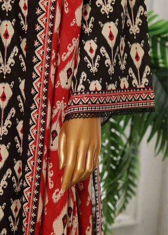 Bin Saeed Fabric - WC-049- 3 Piece Printed Cotton Suit
