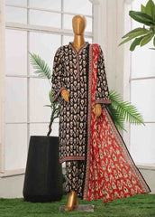 WC-049- 3 Piece Printed Cotton Suit