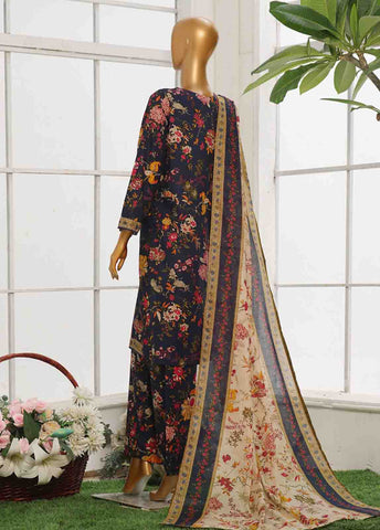 Bin Saeed Fabric - WC-051- 3 Piece Printed Cotton Suit