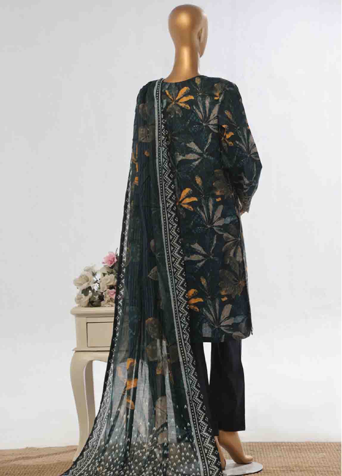 Bin Saeed Fabric - WC-11- 3 Piece Luxury Embroidered Stitched Suit