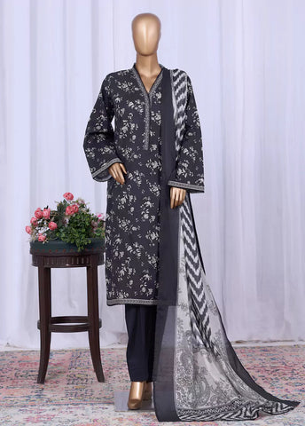 WC-2501- 3 Piece Printed Cotton Stitched Suit