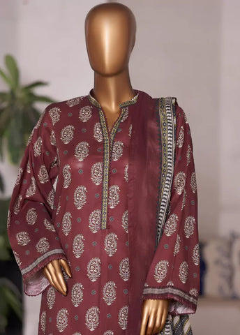 WC-2507- 3 Piece Printed Cotton Stitched Suit