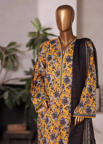 WC-2510- 3 Piece Printed Cotton Stitched Suit