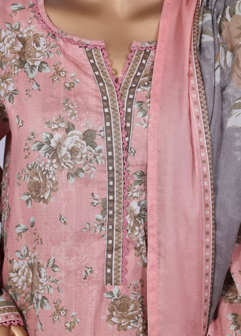 WC-2515- 3 Piece Printed Cotton Stitched Suit