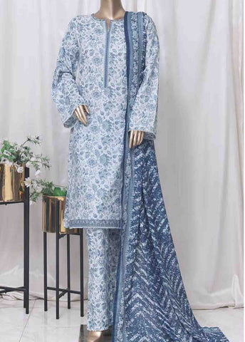 Bin Saeed Fabric - WC-2518- 3 Piece Printed Cotton Stitched Suit