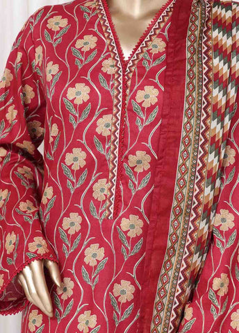 Bin Saeed Fabric - WC-2519- 3 Piece Printed Cotton Stitched Suit