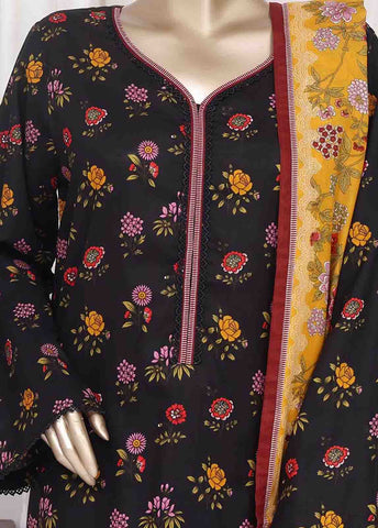 Bin Saeed Fabric - WC-2522- 3 Piece Printed Cotton Stitched Suit