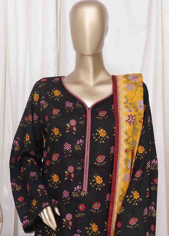 Bin Saeed Fabric - WC-2522- 3 Piece Printed Cotton Stitched Suit