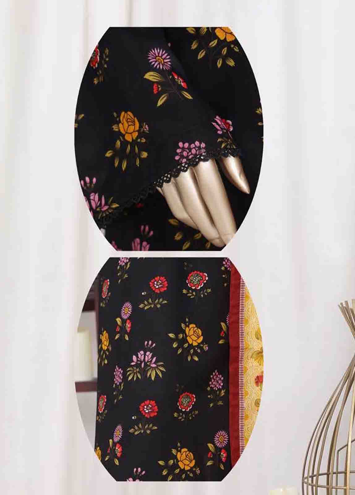 Bin Saeed Fabric - WC-2522- 3 Piece Printed Cotton Stitched Suit