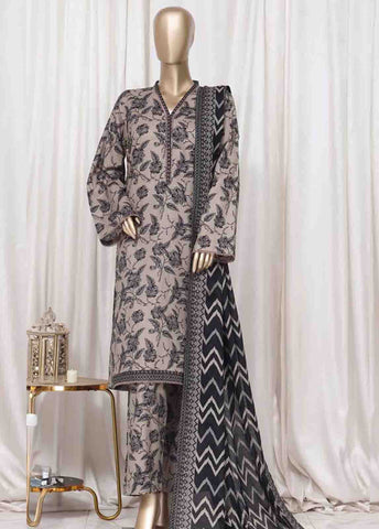 Bin Saeed Fabric - WC-2526- 3 Piece Printed Cotton Stitched Suit