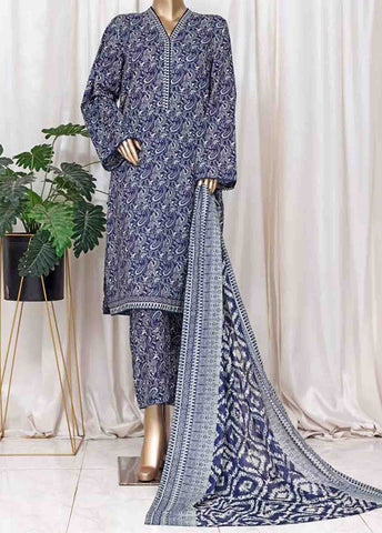 Bin Saeed Fabric - WC-2527- 3 Piece Printed Cotton Stitched Suit