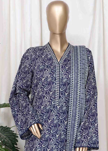 Bin Saeed Fabric - WC-2527- 3 Piece Printed Cotton Stitched Suit