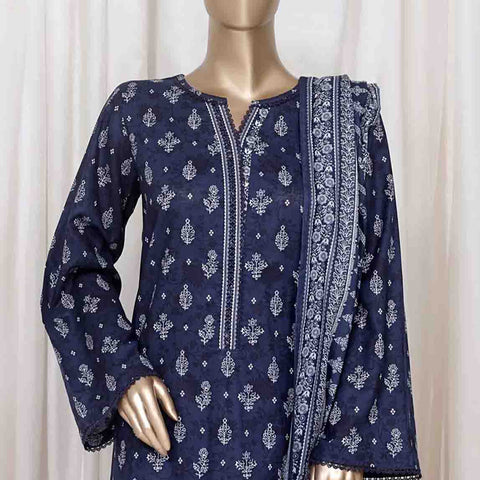 Bin Saeed Fabric - WC-2530- 3 Piece Printed Cotton Stitched Suit