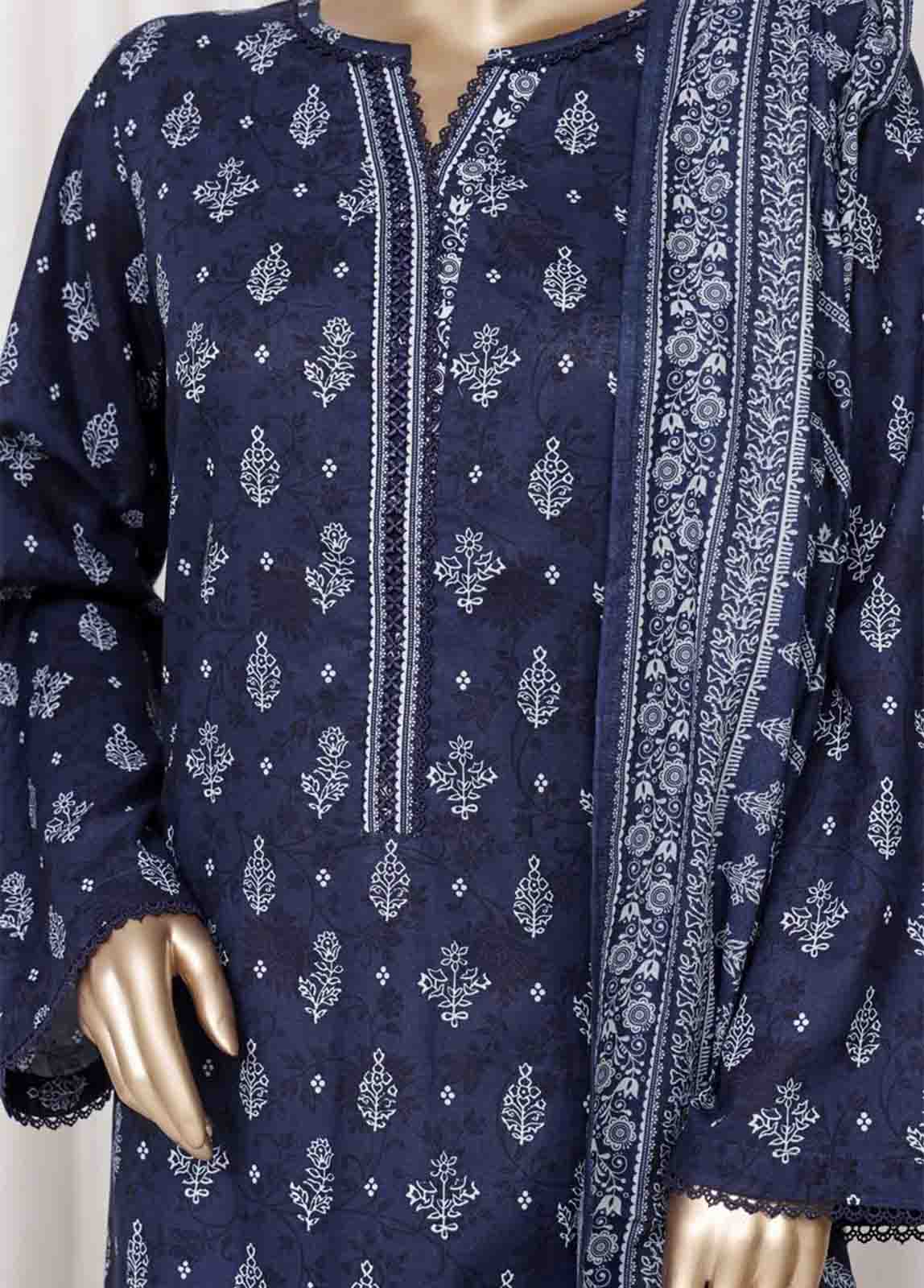 Bin Saeed Fabric - WC-2530- 3 Piece Printed Cotton Stitched Suit