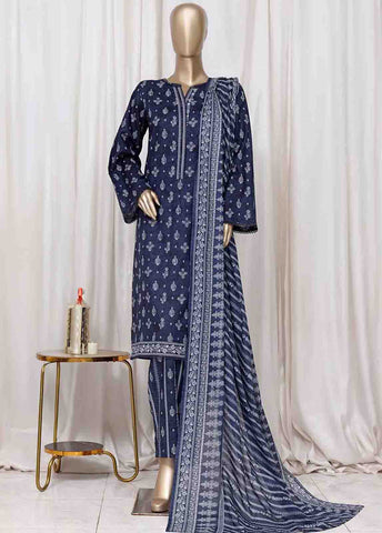 Bin Saeed Fabric - WC-2530- 3 Piece Printed Cotton Stitched Suit