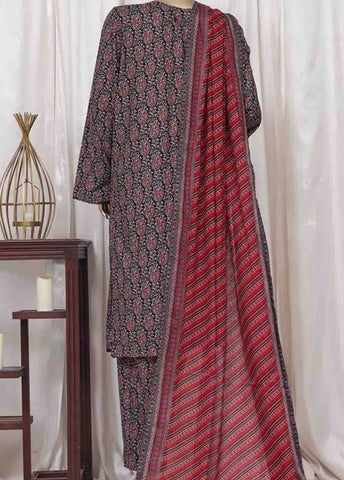 Bin Saeed Fabric - WC-2531- 3 Piece Printed Cotton Stitched Suit