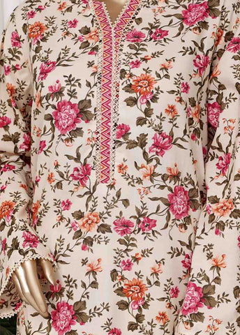 Bin Saeed Fabric - WC-2533- 3 Piece Printed Cotton Stitched Suit