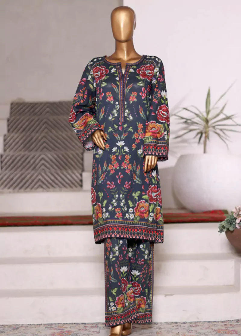 WC-2537- 2 Piece Printed Cotton Stitched Co Ords