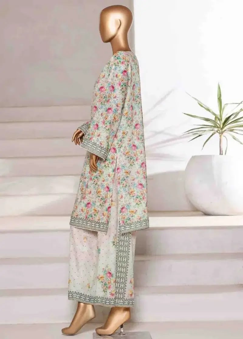 Bin Saeed Fabric - WC-2539- 2 Piece Printed Cotton Stitched Co Ords