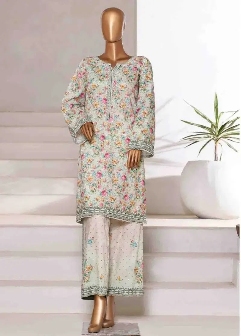 Bin Saeed Fabric - WC-2539- 2 Piece Printed Cotton Stitched Co Ords