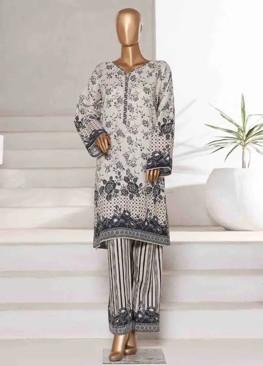 Bin Saeed Fabric - WC-2543- 2 Piece Printed Cotton Stitched Co Ords