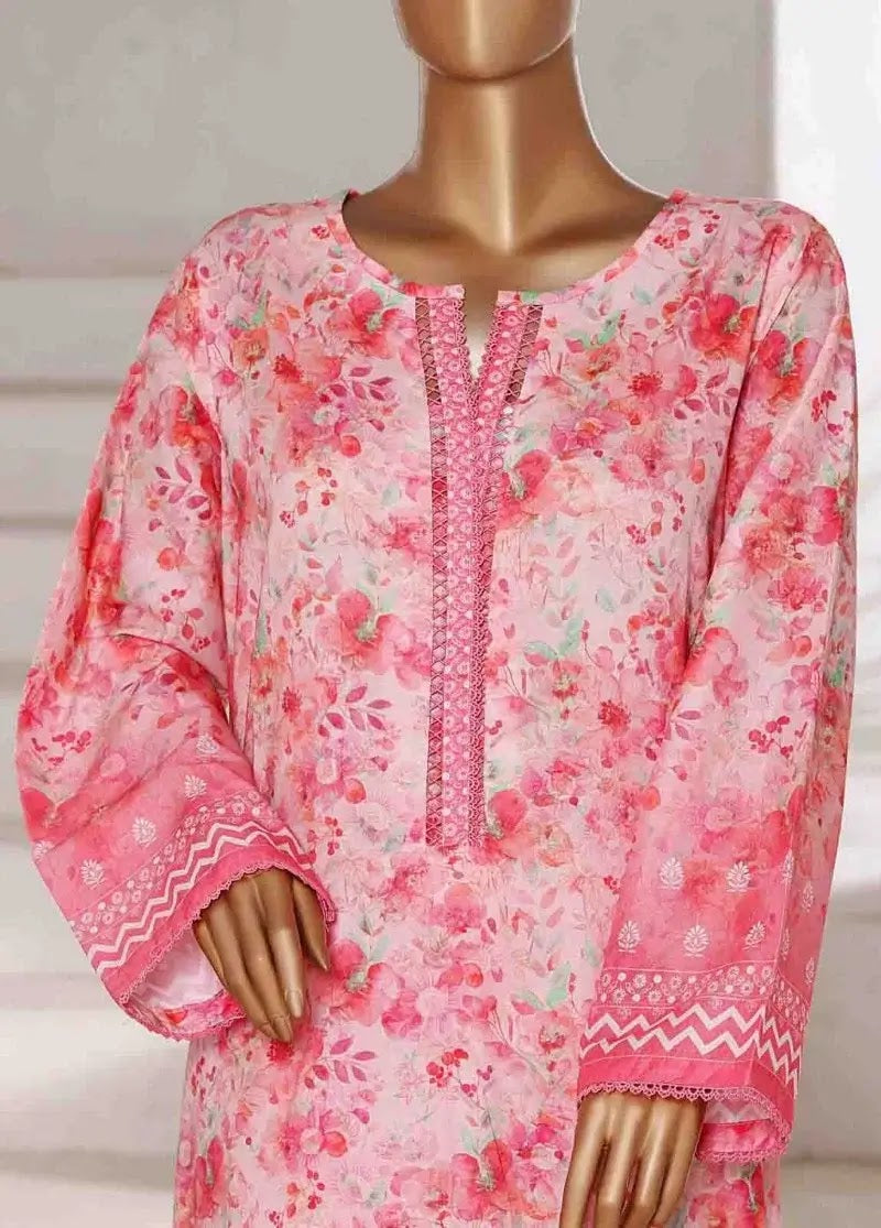 Bin Saeed Fabric - WC-2547- 2 Piece Printed Cotton Stitched Co Ords