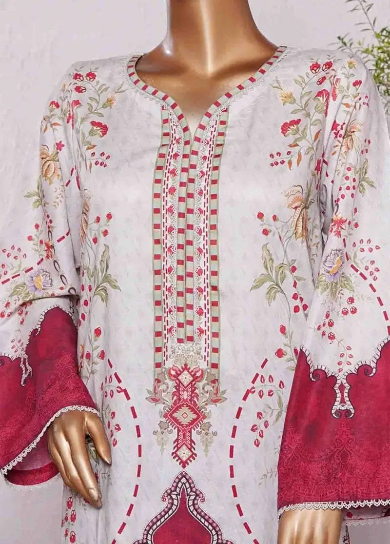 Bin Saeed Fabric - WC-2552- 2 Piece Printed Cotton Stitched Co Ords