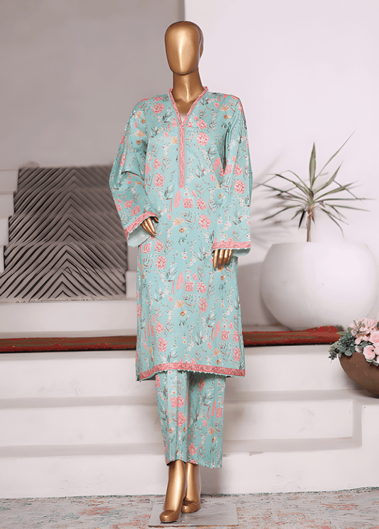 WC-2556-2- 2 Piece Printed Cotton Stitched Co Ords