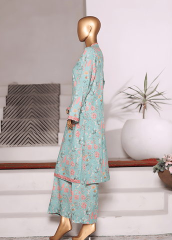 WC-2556-2- 2 Piece Printed Cotton Stitched Co Ords