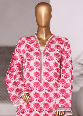 WC-2564-2- 2 Piece Printed Cotton Stitched Co Ords