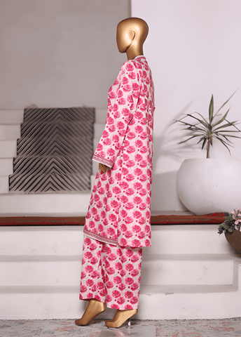 WC-2564-2- 2 Piece Printed Cotton Stitched Co Ords