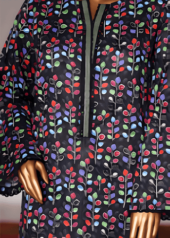 WC-2573-2- 2 Piece Printed Cotton Stitched Co Ords