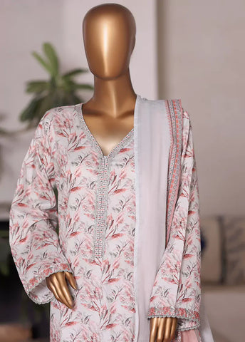WC-2579- 3 Piece Printed Cotton Stitched Suit