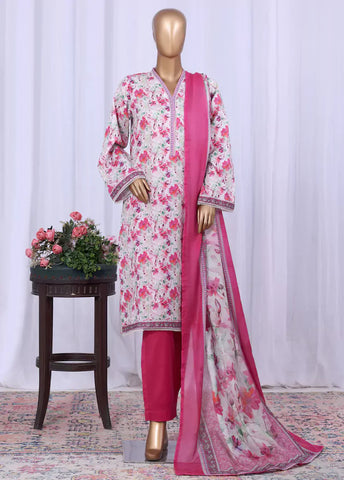 WC-2583- 3 Piece Printed Cotton Stitched Suit