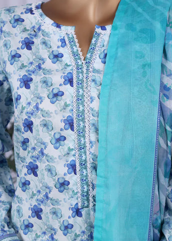 WC-2586- 3 Piece Printed Cotton Stitched Suit