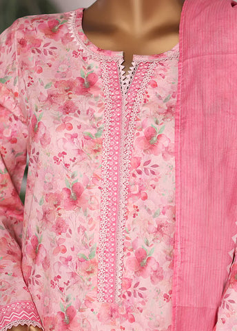 WC-2590- 3 Piece Printed Cotton Stitched Suit