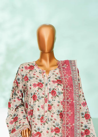 3 Piece MultiColor Chikankari Lawn Shirt with Trouser & Embroidered Dupatta