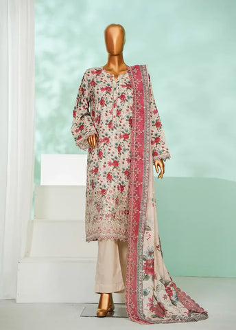 3 Piece MultiColor Chikankari Lawn Shirt with Trouser & Embroidered Dupatta