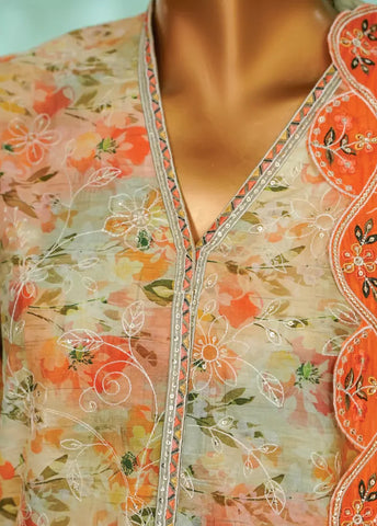 3 Piece MultiColor Chikankari Lawn Shirt with Trouser & Embroidered Dupatta