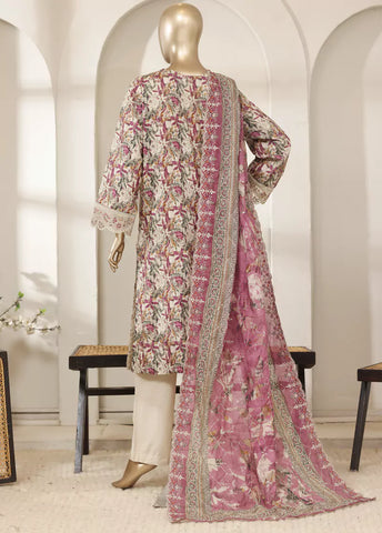 3 Piece MultiColor Embroidered Lawn Shirt with Trouser & Embroidered Dupatta