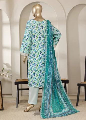 3 Piece MultiColor Embroidered Lawn Shirt with Trouser & Embroidered Dupatta