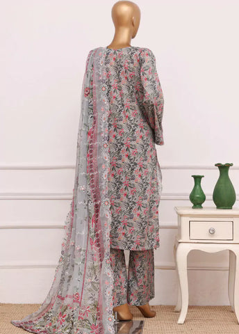 3 Piece MultiColor Embroidered Lawn Shirt with Trouser & Embroidered Dupatta