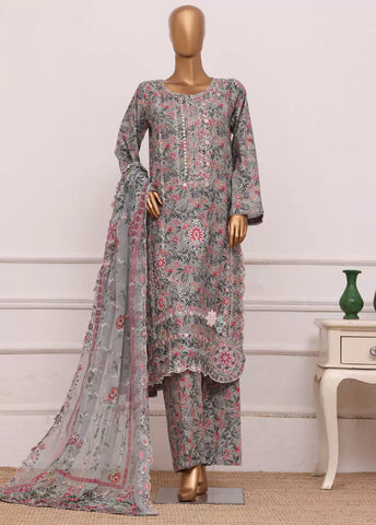 3 Piece MultiColor Embroidered Lawn Shirt with Trouser & Embroidered Dupatta